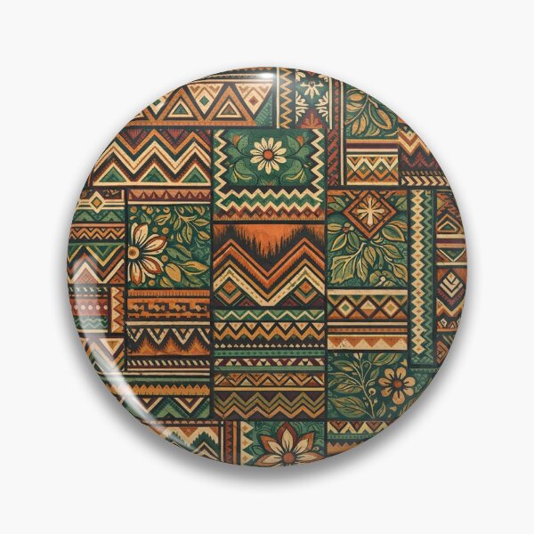 Item preview, Boho Tribal Patchwork - Ethnic Floral and Geometric Seamless Pattern designed and sold by myforestfog.