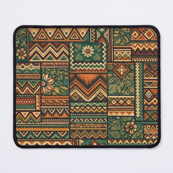 Item preview, Boho Tribal Patchwork - Ethnic Floral and Geometric Seamless Pattern designed and sold by myforestfog.