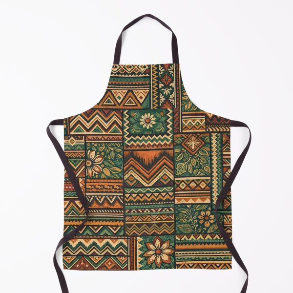Item preview, Boho Tribal Patchwork - Ethnic Floral and Geometric Seamless Pattern designed and sold by myforestfog.