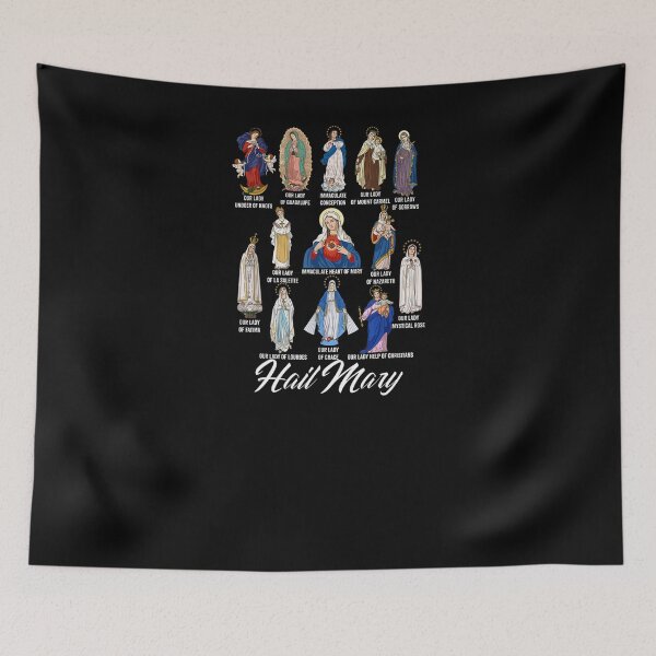 Item preview, Our Lady Blessed Mother Latin Marian Titles Catholic Faith Religious Graphic designed and sold by alber-garnell.