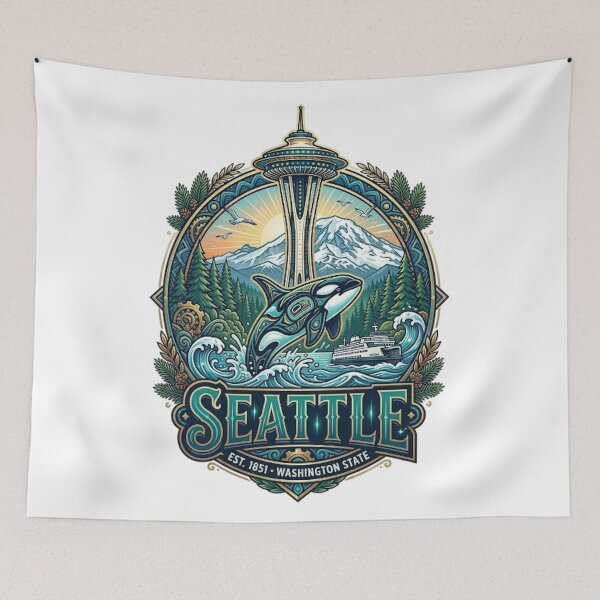 Item preview, SEATTLE, WASHINGTON STATE designed and sold by likbatonboot.