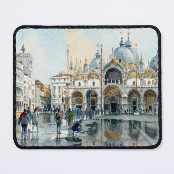 Item preview, Venice Basilica Reflections Watercolor designed and sold by caracatita75.