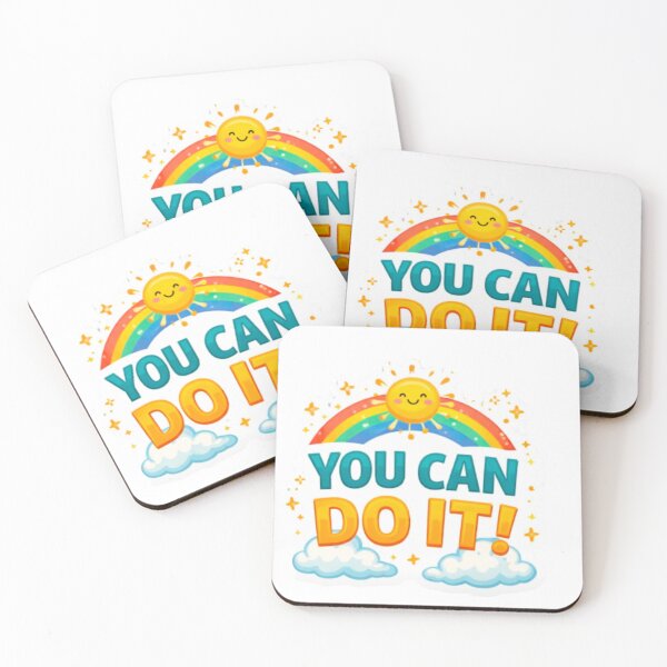 Item preview, You Can Do It Positive Motivation Quote Sticker Inspirational Typography designed and sold by Lovestickerco.