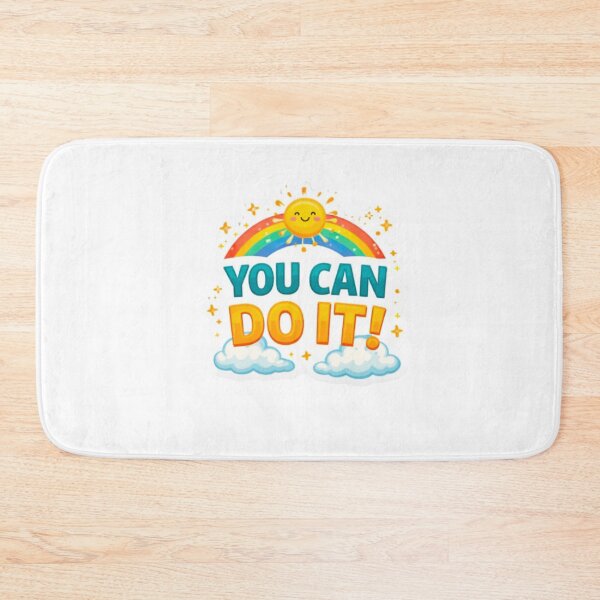 Item preview, You Can Do It Positive Motivation Quote Sticker Inspirational Typography designed and sold by Lovestickerco.