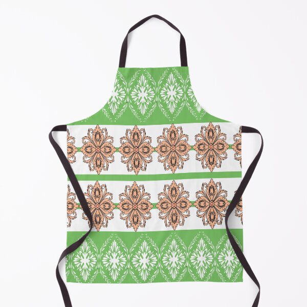 Item preview, Ikat diamond cream and green geometric pattern  designed and sold by AdesignbyG.