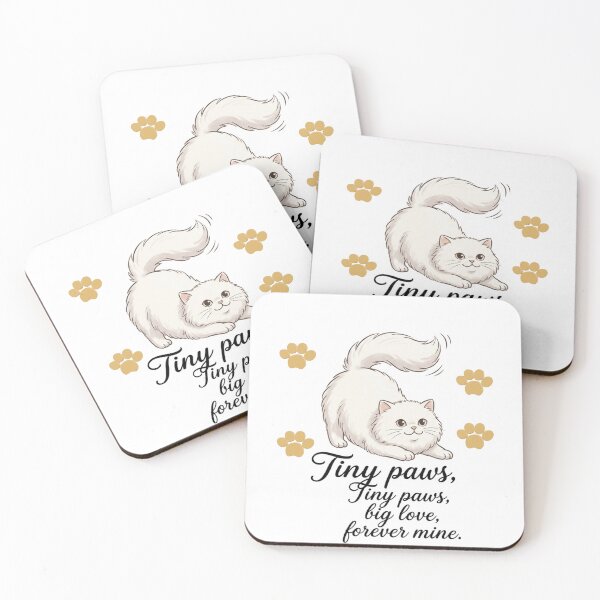 Item preview, Tiny Paws, Big Love – Cute Kitten Illustration with Sweet Cat Quote designed and sold by RushVibeWear.