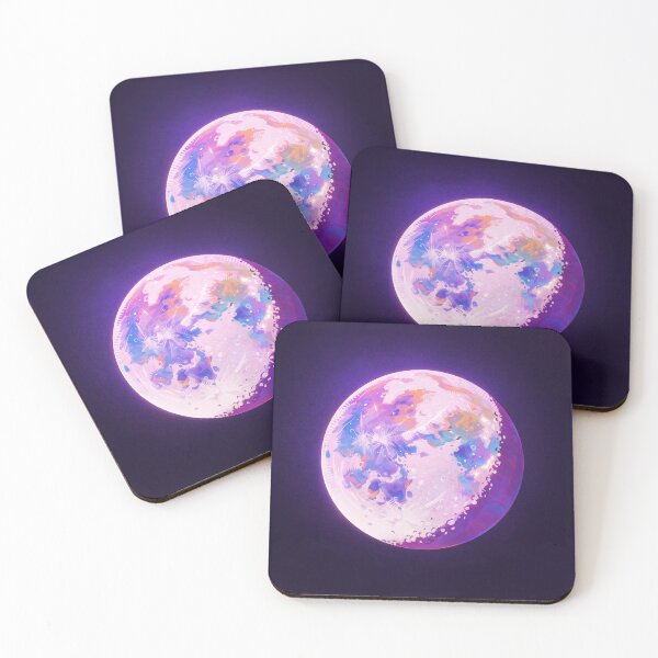 Item preview, Chromatic Moon — Fantasy Full Moon in Purple & Pink designed and sold by ZAKAABDE2020.