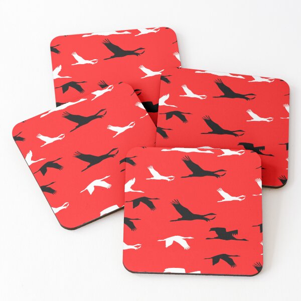 Item preview, Seamless pattern with silhouettes of cranes designed and sold by SVITANOK.