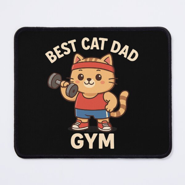 Item preview, Best Cat Dad Gym, Funny Fitness Cat Lover Gift designed and sold by AYACHI90.