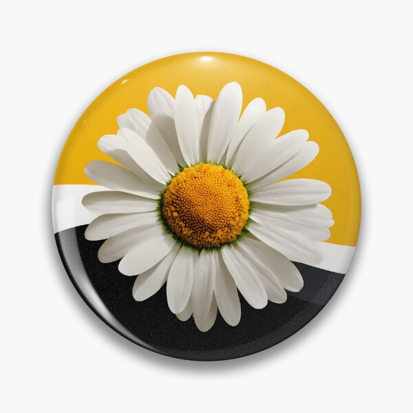 Item preview, Black and Yellow Wavy Daisy Abstract Floral Design designed and sold by daila70.