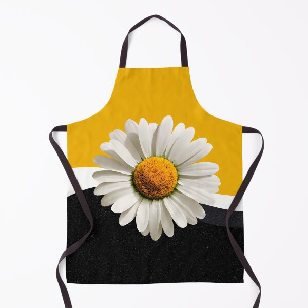 Item preview, Black and Yellow Wavy Daisy Abstract Floral Design designed and sold by daila70.