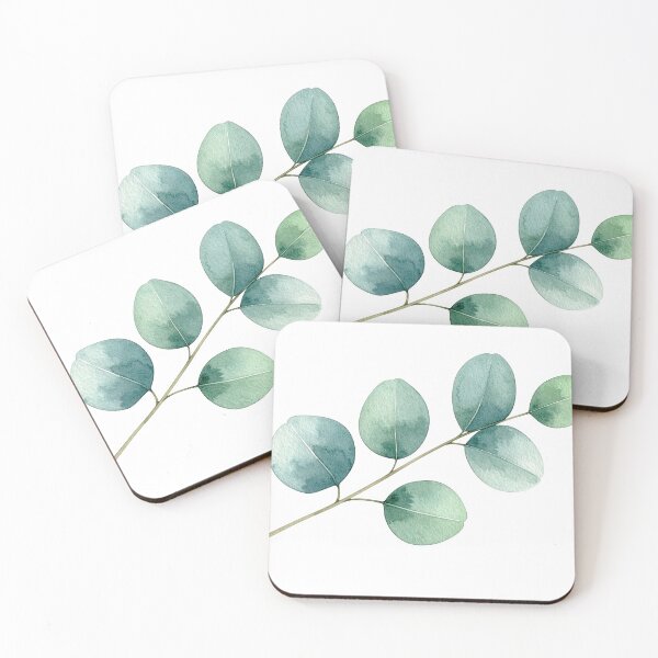 Item preview, Minimal Eucalyptus Leaf Botanical Watercolor Art designed and sold by Rutvain.