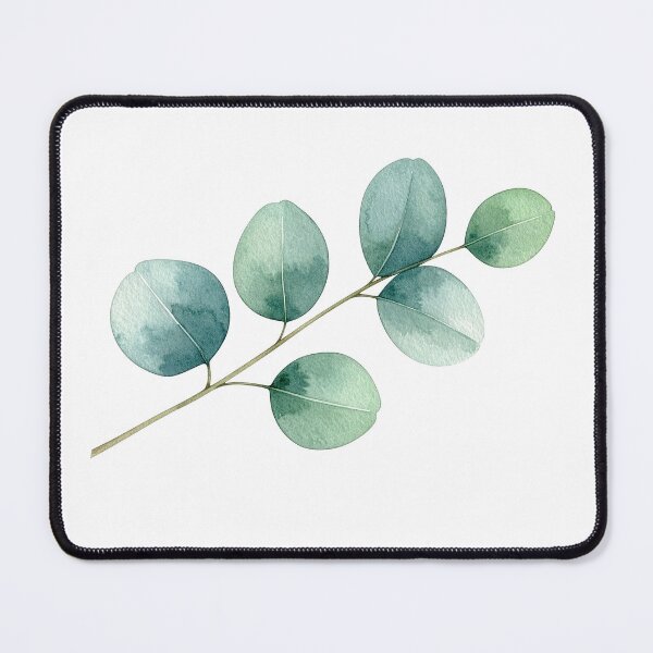 Item preview, Minimal Eucalyptus Leaf Botanical Watercolor Art designed and sold by Rutvain.