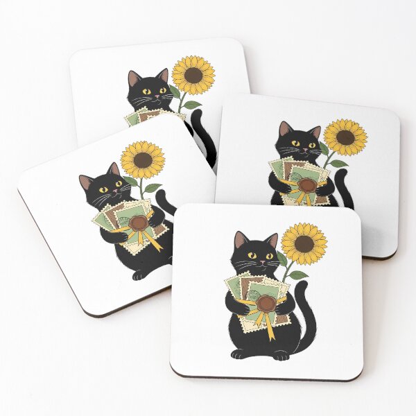 Item preview, Sunflower Stamp Cat designed and sold by pumsquare.