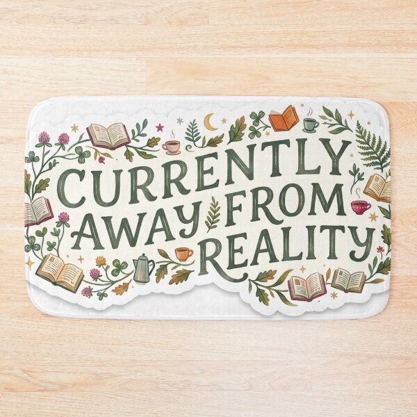 Item preview, Currently Away From Reality | Cozy Bookworm Emblem designed and sold by radhikakgarg14.