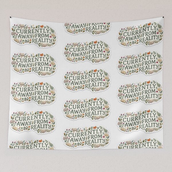 Item preview, Currently Away From Reality | Cozy Bookworm Emblem designed and sold by radhikakgarg14.