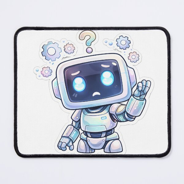 Item preview, Cute Robot Sticker Kawaii AI Bot Confused Chibi Tech Cartoon Aesthetic designed and sold by Art-Selling.