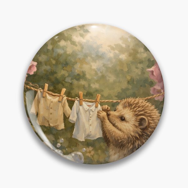 Item preview, Hedgehog’s Laundry Day - Cottagecore Woodland designed and sold by bapupa.