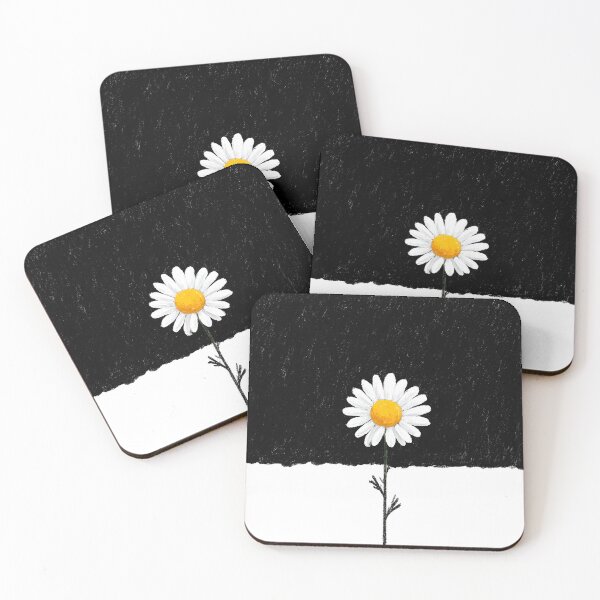 Item preview, Minimal Black and White Daisy Simple Elegant Floral Design designed and sold by daila70.