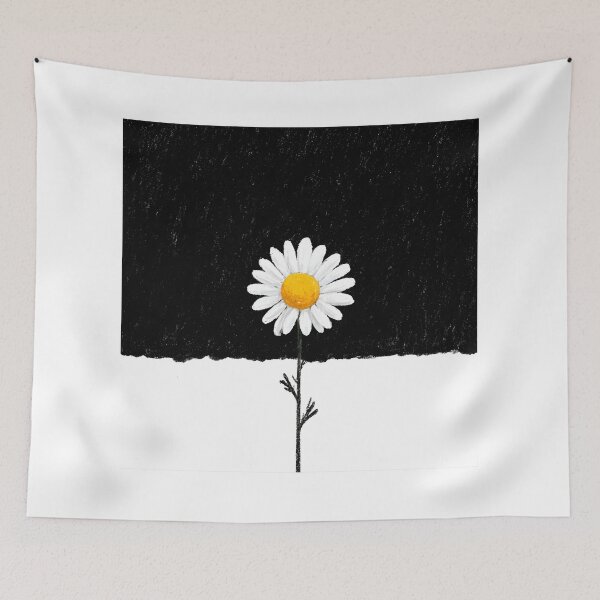 Item preview, Minimal Black and White Daisy Simple Elegant Floral Design designed and sold by daila70.