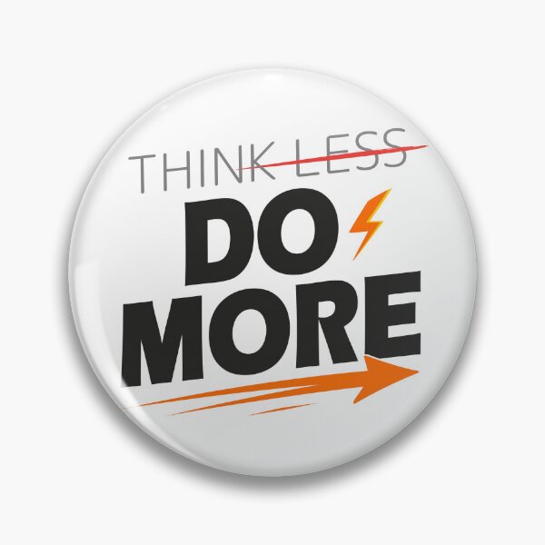 Item preview, Think Less Do More Discipline Quote Minimalist Typography Design designed and sold by Zayn Studio.