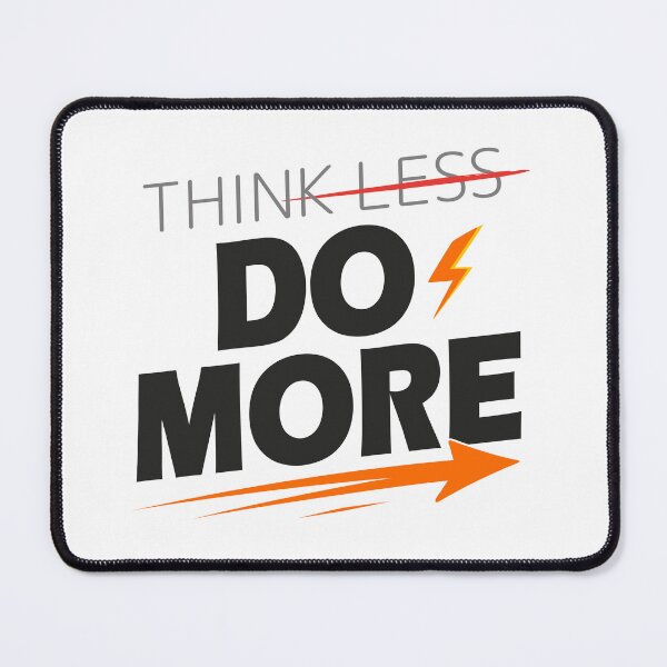 Item preview, Think Less Do More Discipline Quote Minimalist Typography Design designed and sold by Zayn Studio.