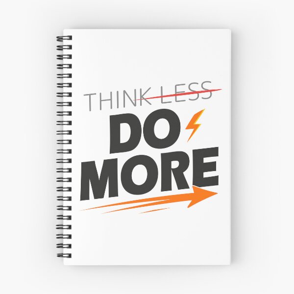 Item preview, Think Less Do More Discipline Quote Minimalist Typography Design designed and sold by Zayn Studio.