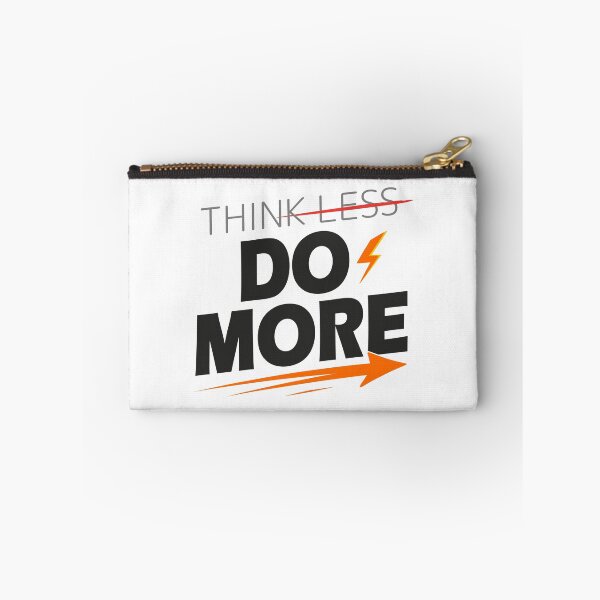 Item preview, Think Less Do More Discipline Quote Minimalist Typography Design designed and sold by Zayn Studio.