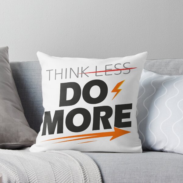 Item preview, Think Less Do More Discipline Quote Minimalist Typography Design designed and sold by Zayn Studio.