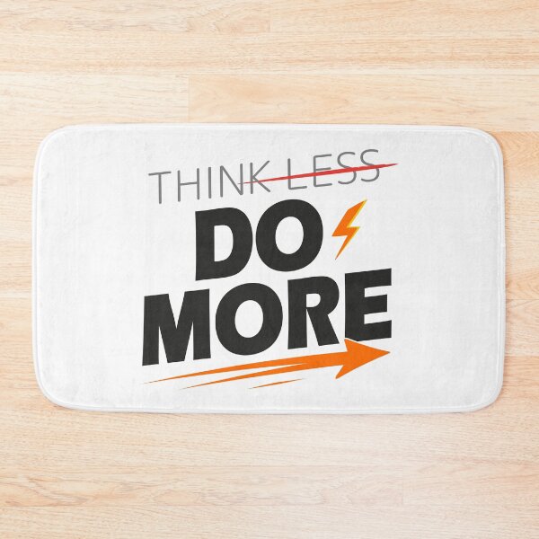 Item preview, Think Less Do More Discipline Quote Minimalist Typography Design designed and sold by Zayn Studio.