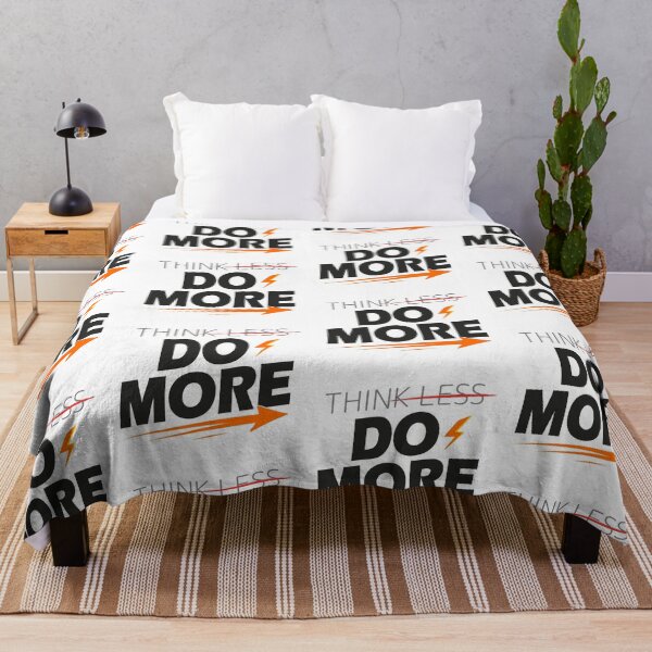 Item preview, Think Less Do More Discipline Quote Minimalist Typography Design designed and sold by Zayn Studio.