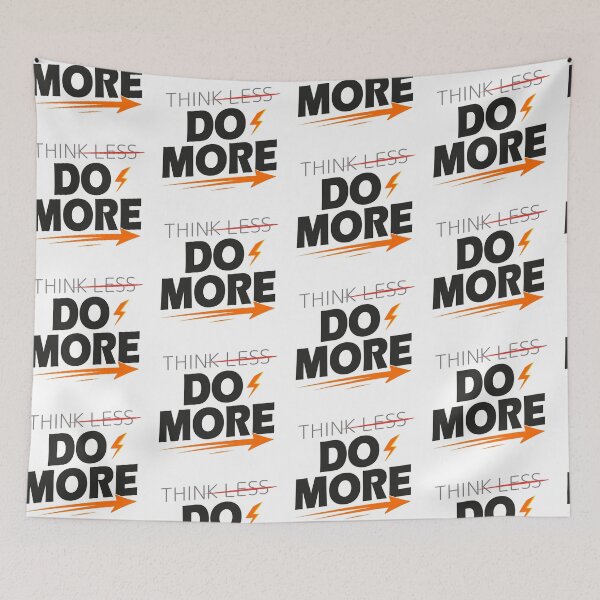 Item preview, Think Less Do More Discipline Quote Minimalist Typography Design designed and sold by Zayn Studio.