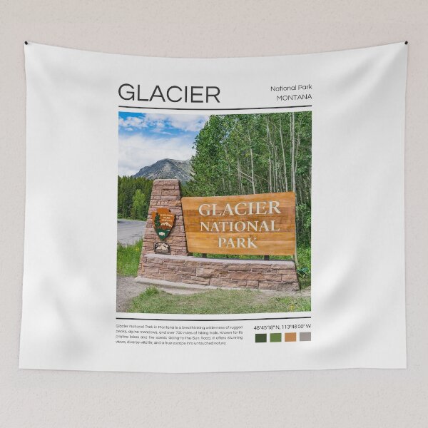Item preview, Glacier National Park - Montana  designed and sold by StudioRedKoala.