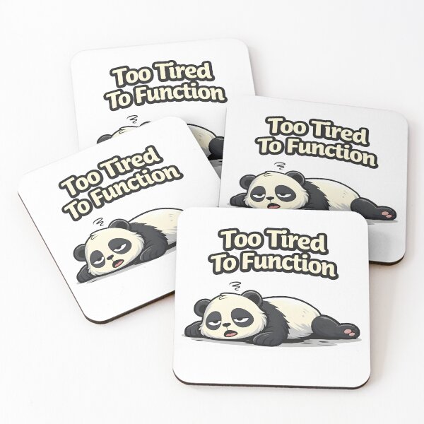Item preview, Too Tired To Function Panda | Funny Lazy Panda Sticker designed and sold by TheLazyVibe.
