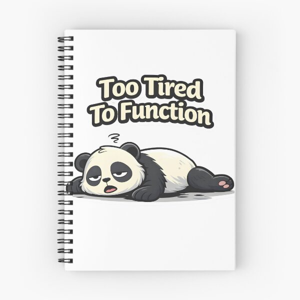 Item preview, Too Tired To Function Panda | Funny Lazy Panda Sticker designed and sold by TheLazyVibe.