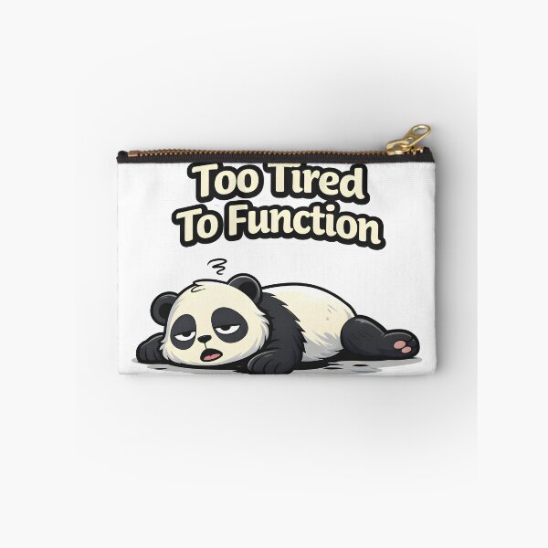 Item preview, Too Tired To Function Panda | Funny Lazy Panda Sticker designed and sold by TheLazyVibe.