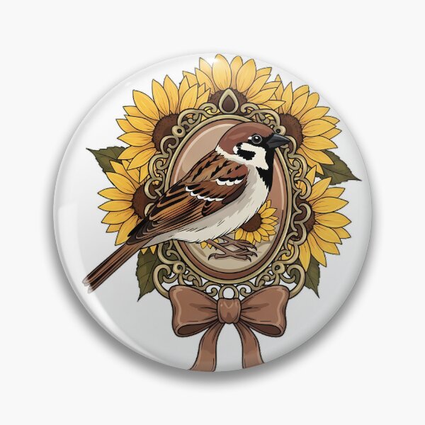 Item preview, Sunflower Cameo Sparrow designed and sold by pumsquare.