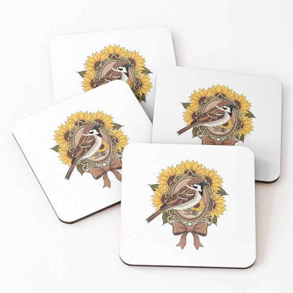 Item preview, Sunflower Cameo Sparrow designed and sold by pumsquare.