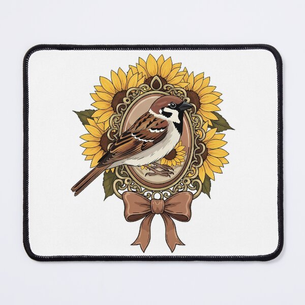Item preview, Sunflower Cameo Sparrow designed and sold by pumsquare.