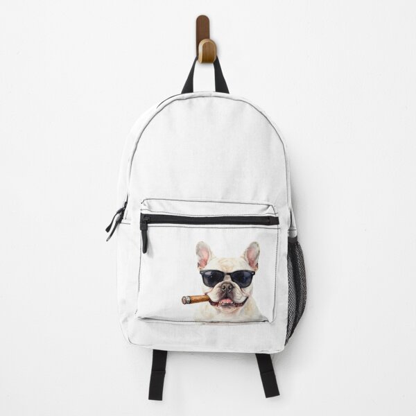 Item preview, French Bulldog - cigar - wall art dog colorful - funny watercolor poster, art print Frenchie - gift idea for dog mom designed and sold by SophiesDesign27.