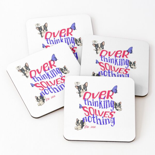 Item preview, Overthinking Solves Nothing - Cute Frenchie Chibi Art designed and sold by ArtisticDesignsbyLinda.