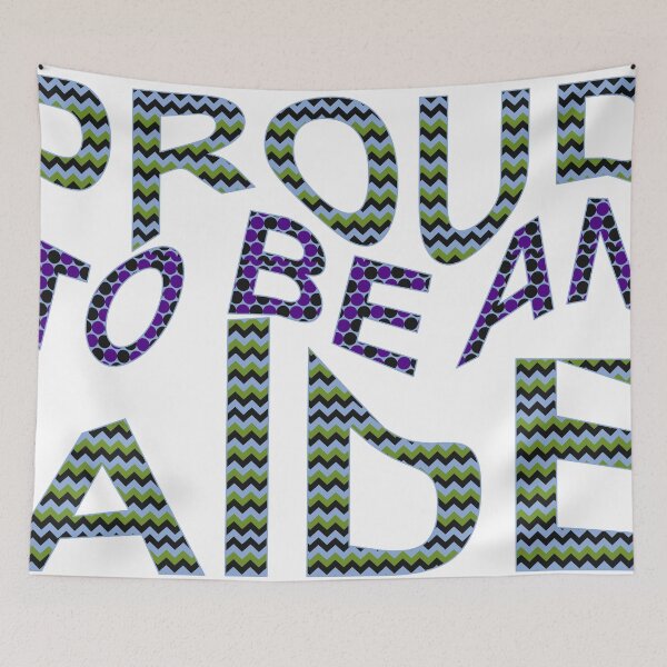 Item preview, Proud To Be An Aide Wavy Text designed and sold by TheIconSmith.