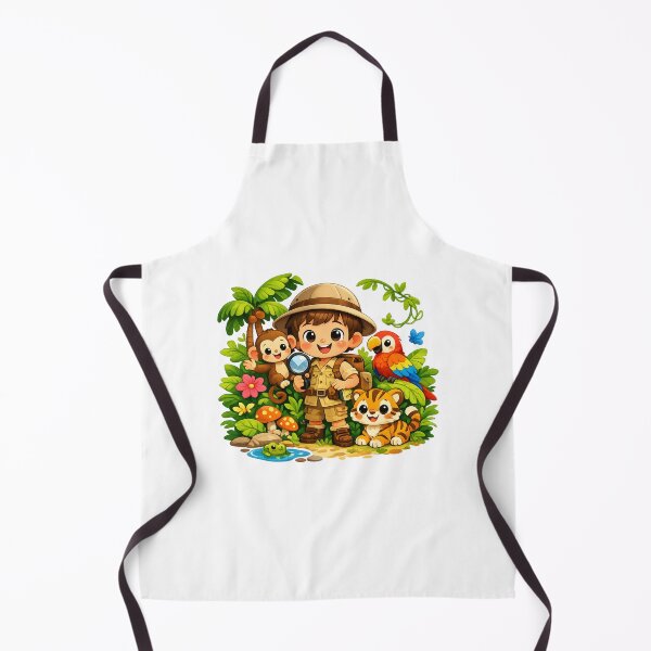 Item preview, Cute Jungle Explorer - Child and Animal Adventure Illustration designed and sold by MKreative Studio.