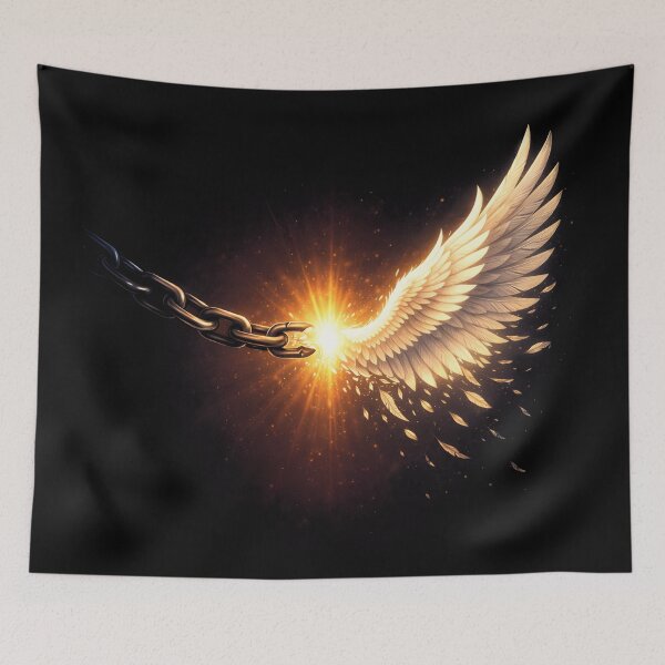 Item preview, Broken Chains Turn Into Wings – Freedom & Transformation Symbol designed and sold by FunkyVista.