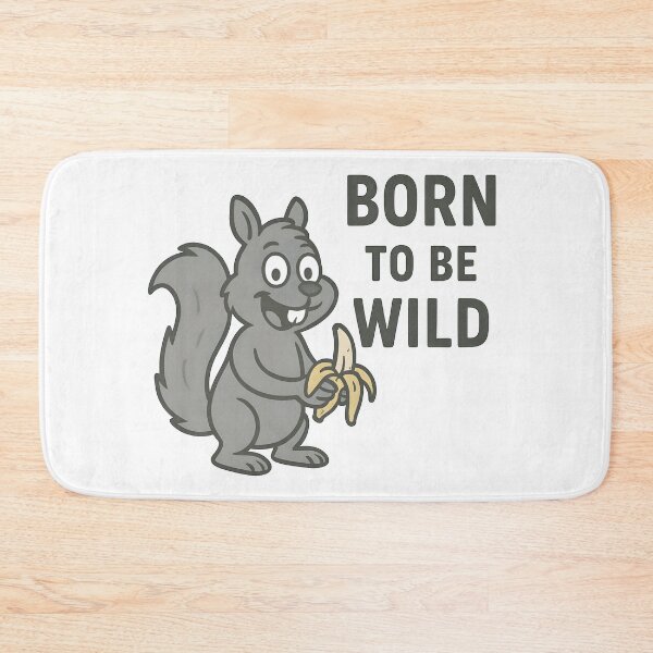Item preview, Born To Be Wild Funny Squirrel Banana Cartoon Design. designed and sold by The-T-In-Retro.