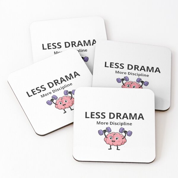 Item preview, Less Drama More Discipline – Motivational Minimalist Quote designed and sold by FreshLineArts.