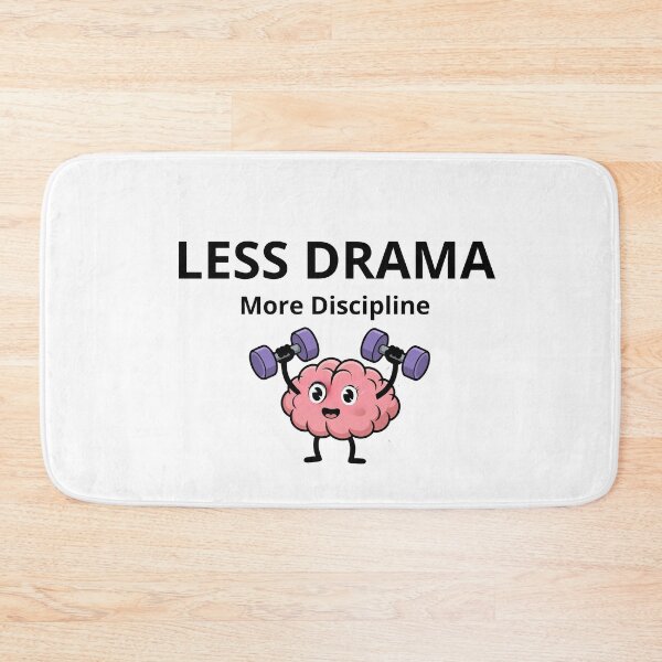 Item preview, Less Drama More Discipline – Motivational Minimalist Quote designed and sold by FreshLineArts.
