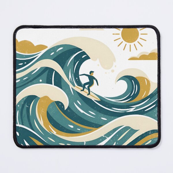 Item preview, Eternal Blue: Epic Surfer Riding Massive Ocean Wave designed and sold by AlanyaArtX.