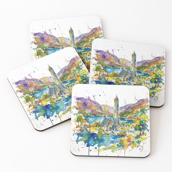 Item preview, Glendalough Ink & Watercolour Ireland Landscape Art designed and sold by Printpix.