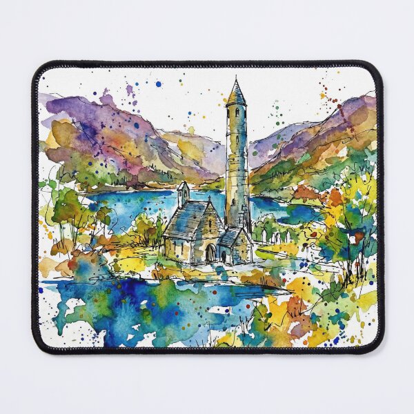 Item preview, Glendalough Ink & Watercolour Ireland Landscape Art designed and sold by Printpix.